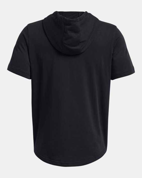 Men's Project Rock Terry Payoff Short Sleeve Hoodie in Black image number 3